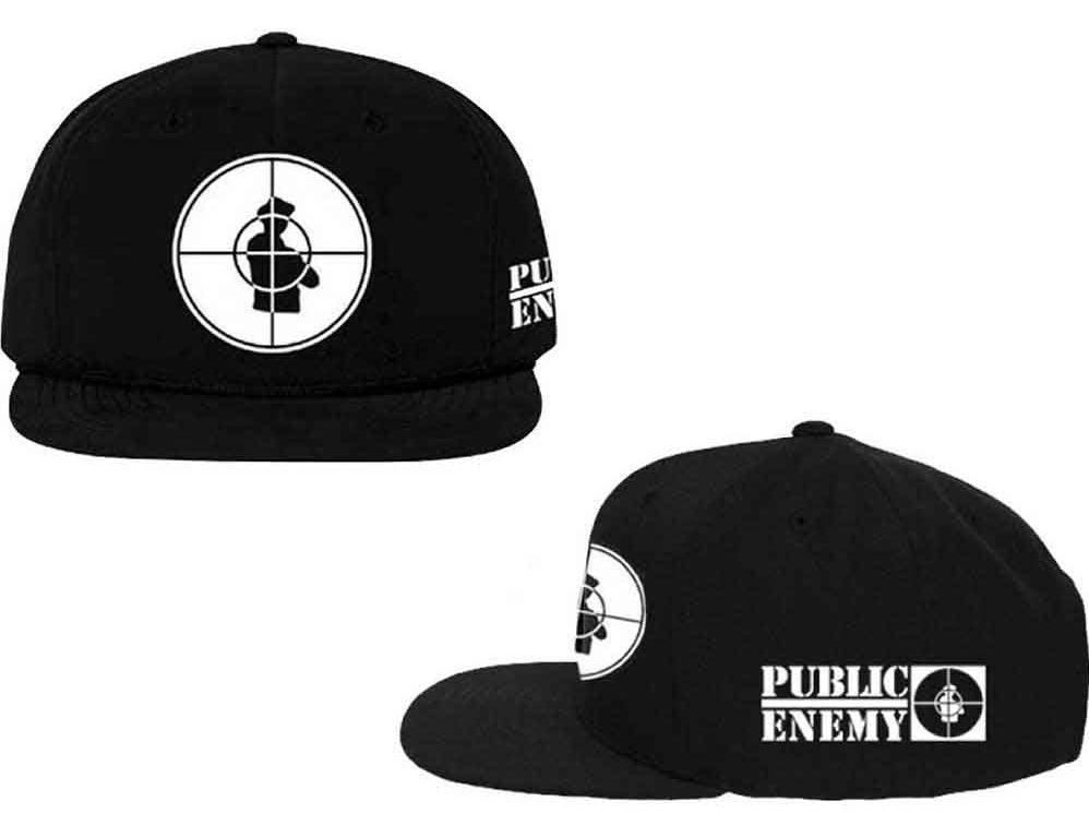 Public Enemy Solid Target Logo Unisex Snapback Cap (Black)