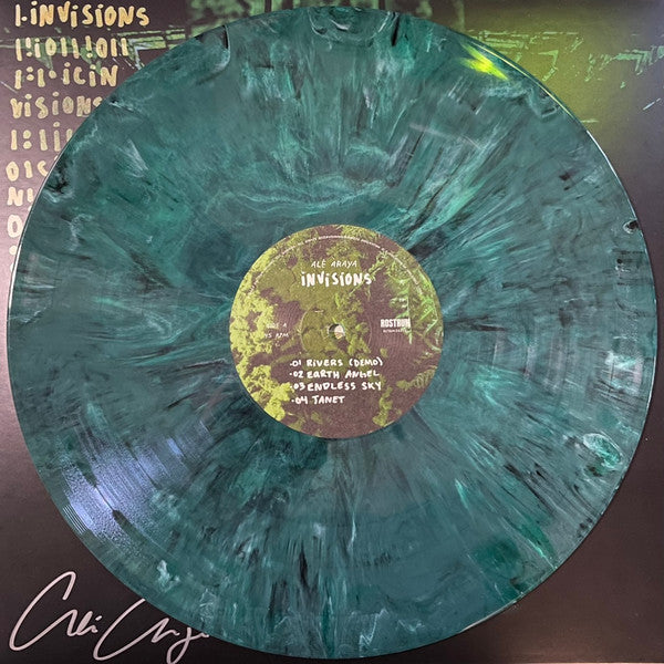 Alé Araya – in visions *Autographed* (2024) (Limited Edition Marble Teal Colour Vinyl LP)