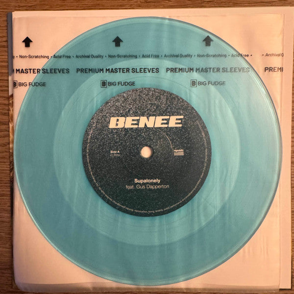 BENEE feat. Gus Dapperton – Supalonely (2024) (Limited Edition Autographed Art Card / Blue Translucent Colour 7" Vinyl Single)