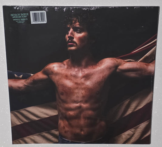 Benson Boone – American Heart (2025) (Limited Edition Red, White & Blue Marble Colour Vinyl LP)