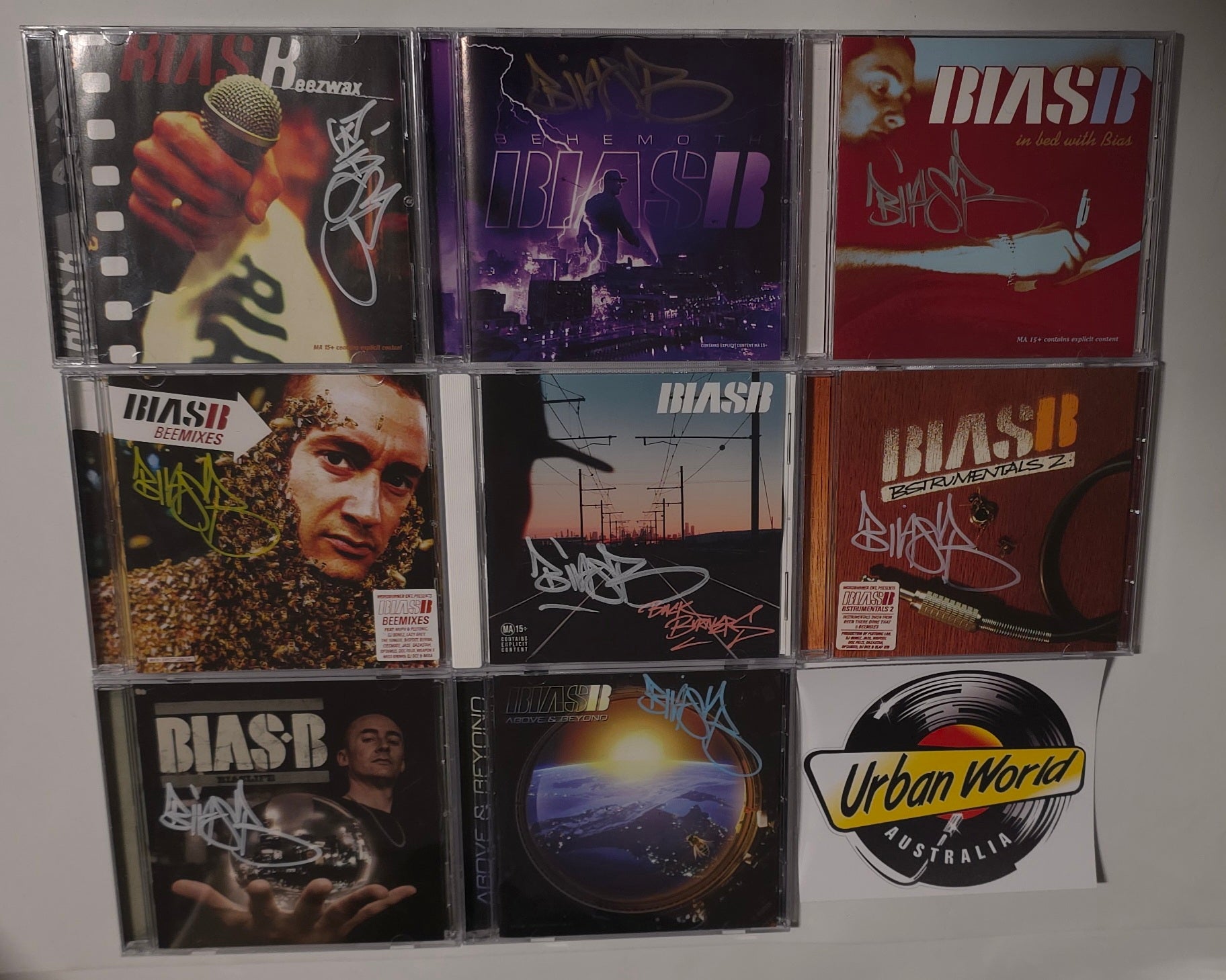 Bias B Autographed CD Collection (9CD Bundle Lot) – Urban World Australia