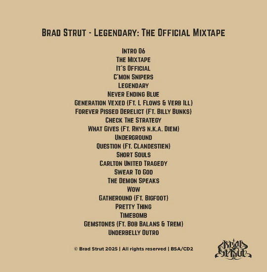 Brad Strut Archives Discography 7CD Pack + Sticker