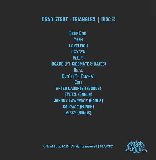 Brad Strut Archives Discography 7CD Pack + Sticker