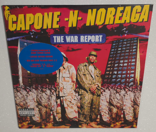 Capone -N- Noreaga – The War Report (2022 Reissue) (Limited Edition Red & Blue Splatter Colour Vinyl LP)