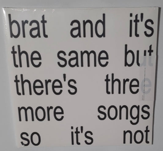 Charli XCX - Brat And It's The Same But There's Three More Songs So It's Not (2024) (White Colour Vinyl LP)