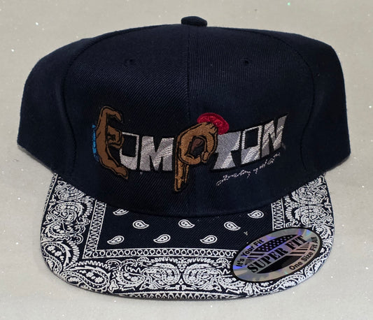 Compton Unified (design by Joe Cool) Limited Edition Snapback Hat Navy / Paisley
