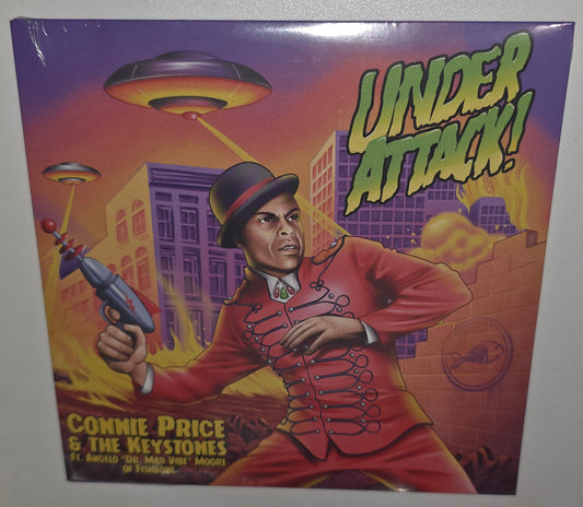 Connie Price & The Keystones ft. Angelo Moore of Fishbone - Under Attack! b/w Under Attack! (Professor Shorthair Remix) (2024) (7" Vinyl Single)