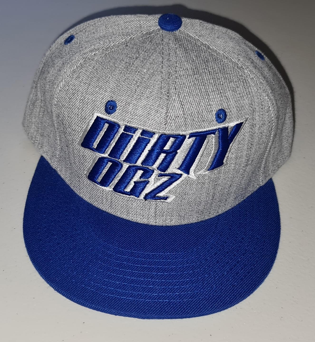 Diirty OGz Unisex Grey & Blue Flatbrim Snapback Cap Hat