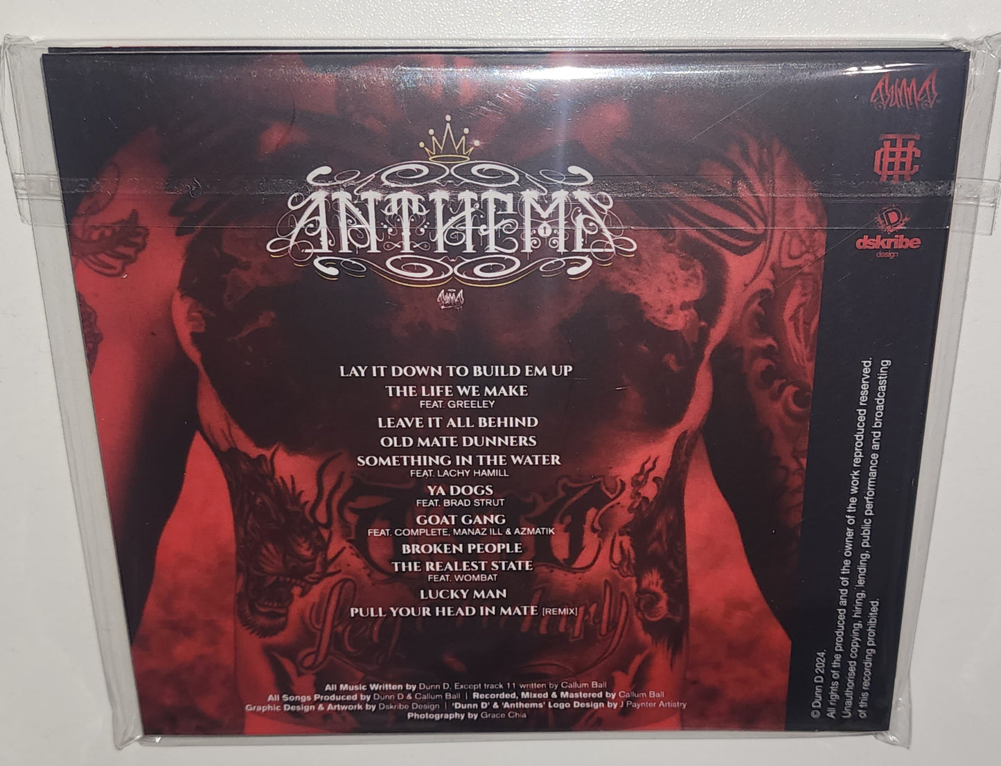 Dunn D - Anthems *Autographed* (2024) (CD)