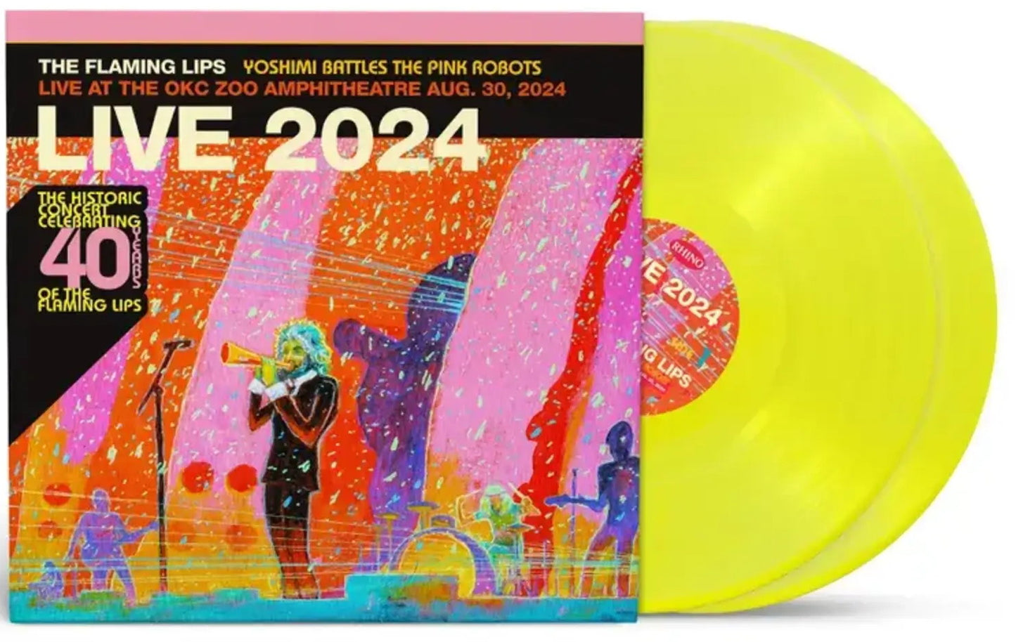 Flaming Lips - Yoshimi Battles The Pink Robots: Live At The Zoo Amphitheatre, Oklahoma City, August 30, 2024 (2025 BF RSD) (Limited Edition Yellow Colour Vinyl LP)