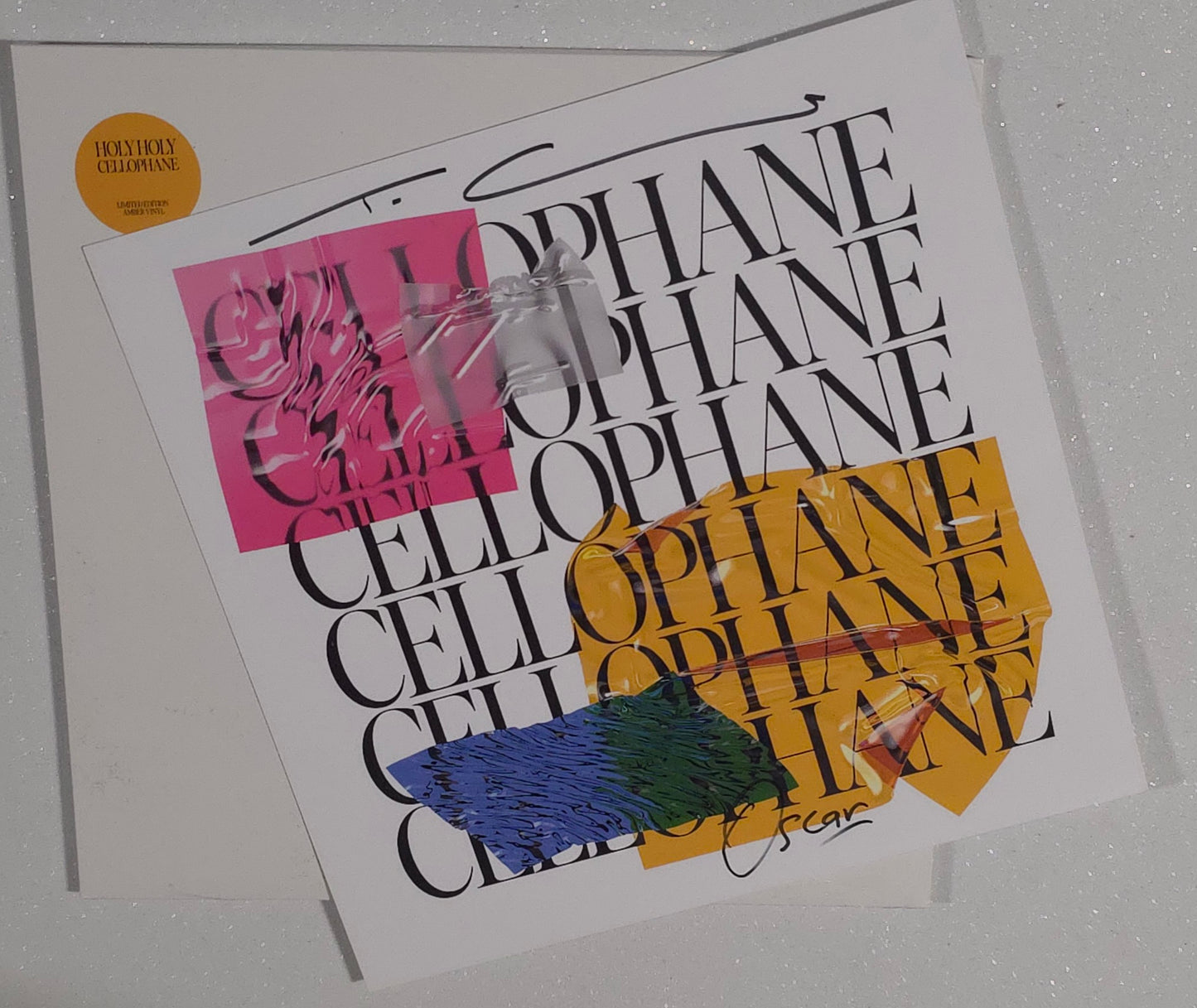 Holy Holy – Cellophane *Autographed* (2023) (Limited Edition Transparent Amber Colour Vinyl LP with Autographed 12" Art Card)