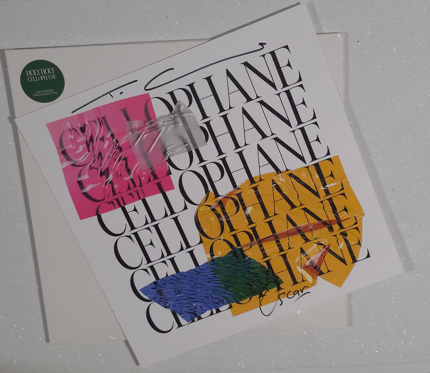 Holy Holy – Cellophane *Autographed* (2023) (Limited Edition Transparent Emerald Green Colour Vinyl LP with Autographed 12" Art Card)
