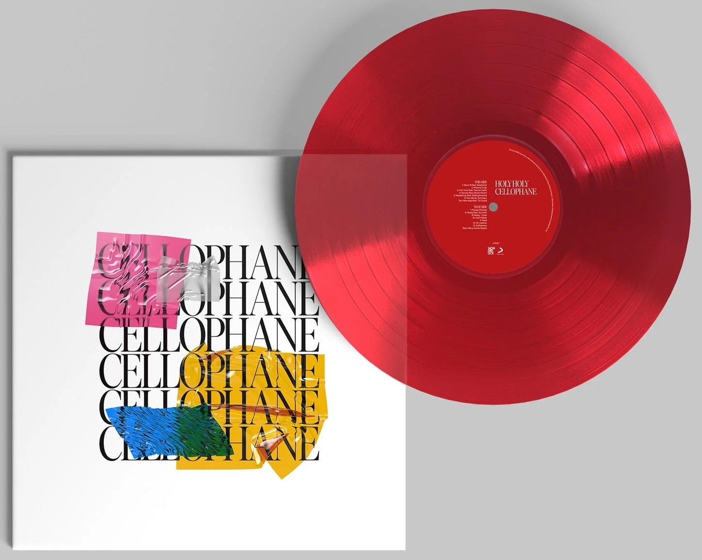 Holy Holy – Cellophane *Autographed* (2023) (Limited Edition Transparent Ruby Red Colour Vinyl LP with Autographed 12" Art Card)