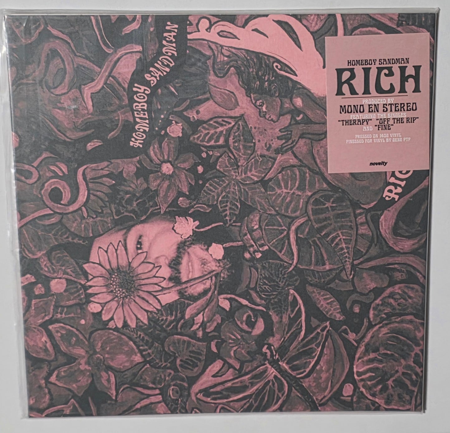 Homeboy Sandman – Rich (2023) (Limited Edition Pink & Black Splatter Colour Vinyl LP)