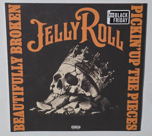 Jelly Roll - Beautifully Broken (Pickin' Up The Pieces) [2025 BF RSD] (Limited Edition Tequila Sunrise Colour Vinyl LP)