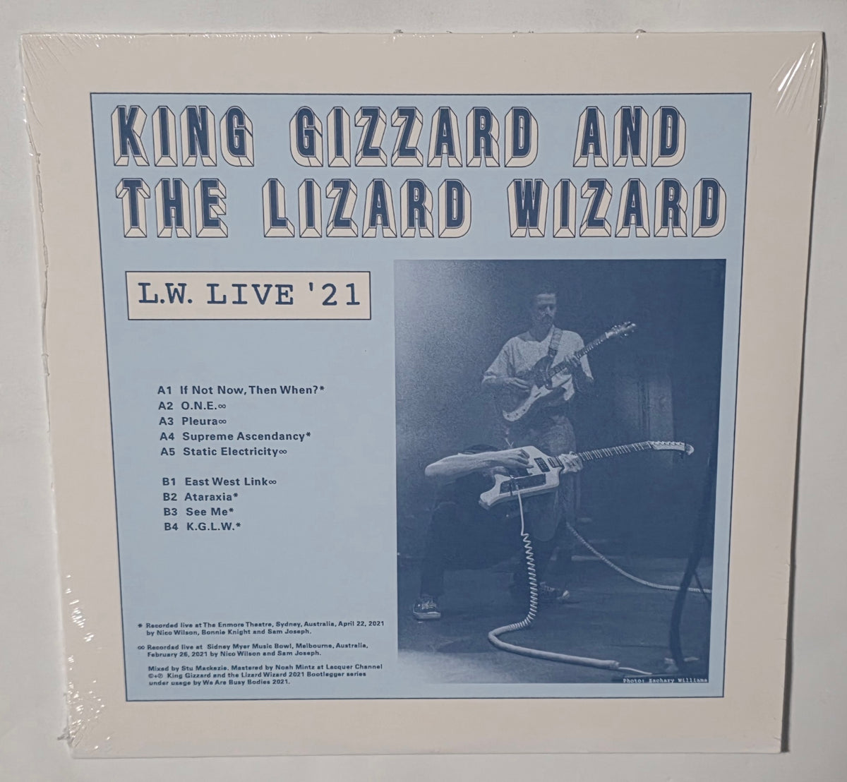 King Gizzard & The Lizard Wizard – L.W. Live '21 (2021) (Limited Edition Clear Colour Reverse Groove Vinyl LP)