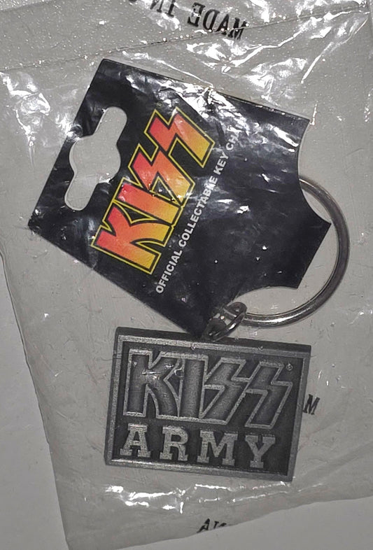 KISS Kiss Army Block Die-cast Relief Keyring Keychain