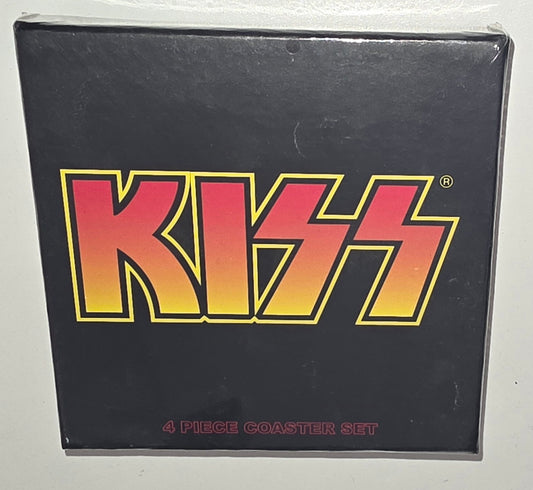Kiss Officially Licensed 4 Piece Drink Coaster Set