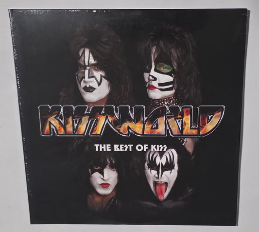 Kiss – Kissworld (The Best Of Kiss) (20019) (Limited Edition Yellow & Orange Marbled Colour Vinyl LP)