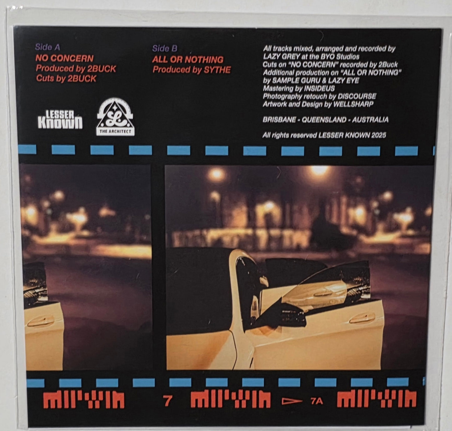 Lazy Grey - No Concern / All Or Nothing (2025) (Limited Edition 7" Vinyl Single)