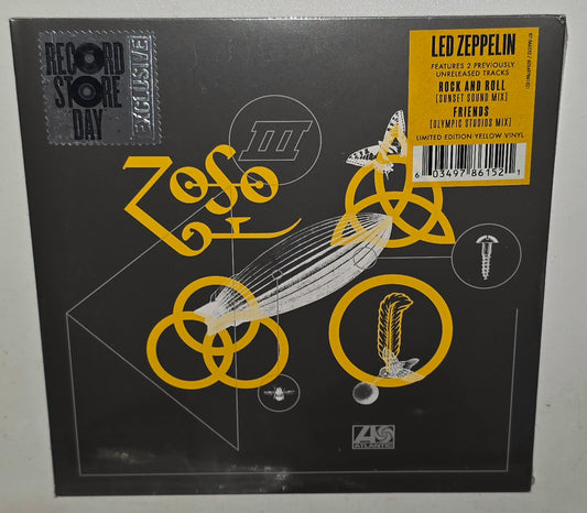 Led Zeppelin ‎– Rock And Roll (Sunset Sound Mix) / Friends (Olympic Studios Mix) (2018 RSD) (Limited Edition Yellow Colour Vinyl Single)