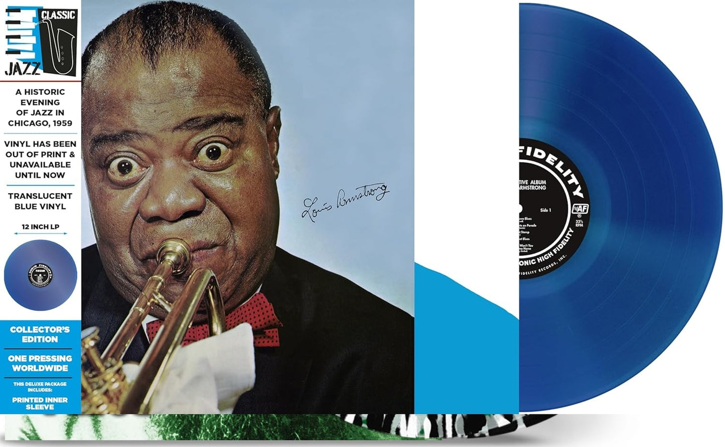 Louis Armstrong - The Definitive Album by Louis Armstrong (2024) (Limited EditioN Translucent Blue Colour Vinyl LP)