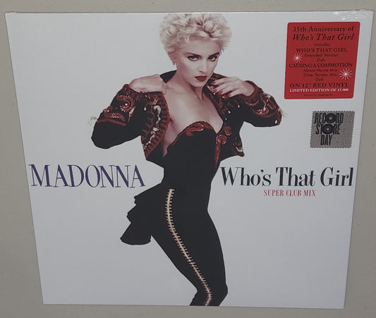 Madonna – Who's That Girl (Super Club Mix) (2022 RSD) (Limited Edition Red Colour Vinyl LP)