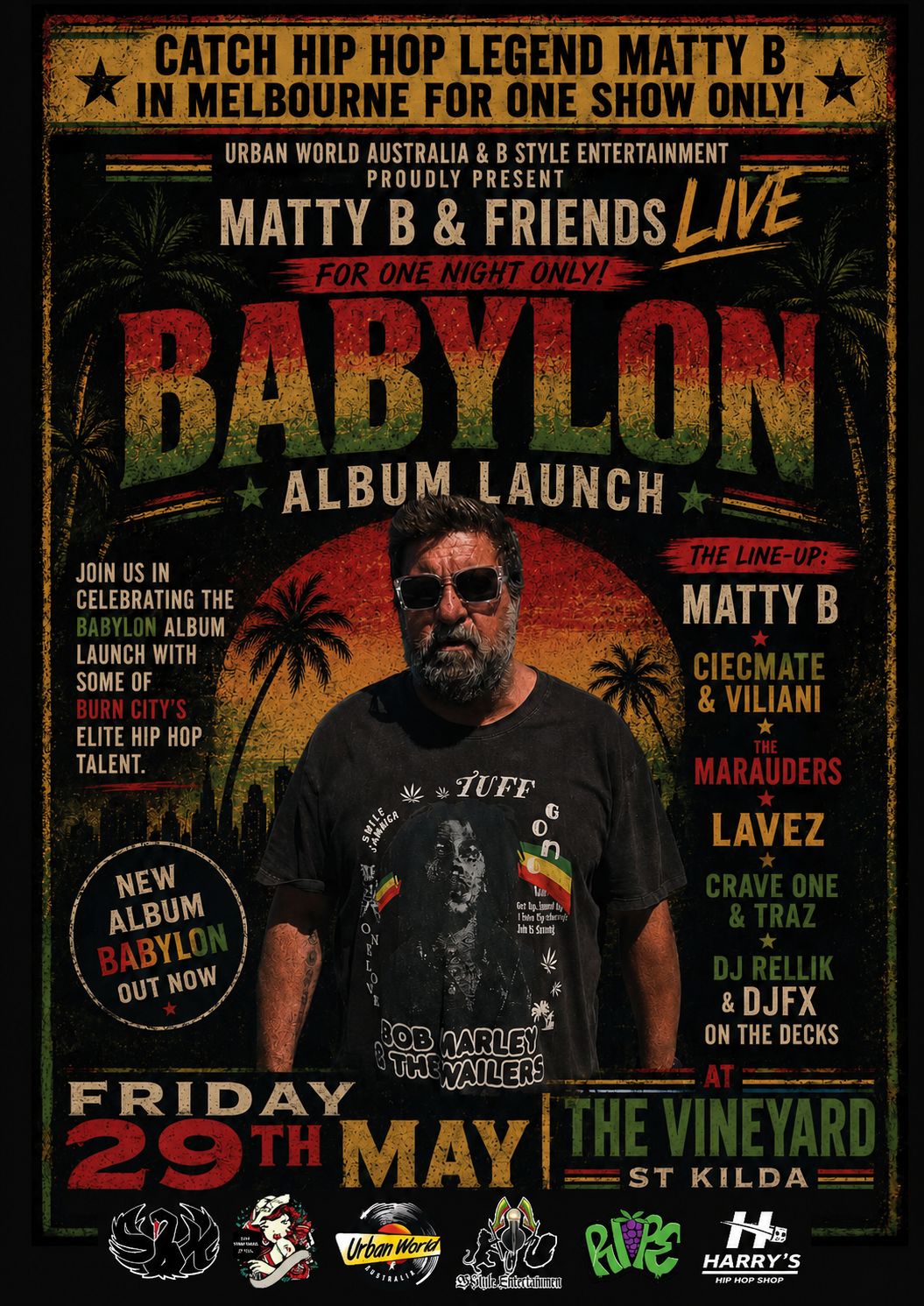 Matty B Babylon Album Launch Tickets - Friday May 29th 2026 8pm