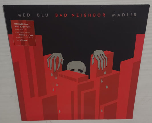 Med, Blu & Madlib - Bad Neighbor [Special Edition] (2021) (Limited Edition Red and Black Colour Vinyl LP)