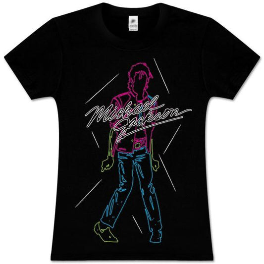 Michael Jackson Beat It Neon Ladies Slimfit T-Shirt
