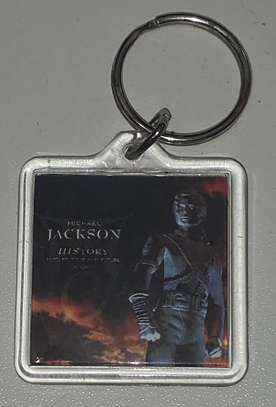 Michael Jackson HIStory Past Present & Future Plastic Keyring