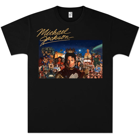 Michael Jackson "Michael Album Cover with Signature" Unisex Black T-Shirt