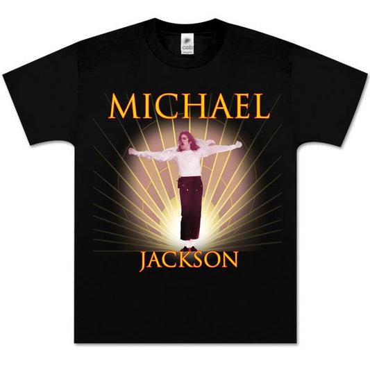 Michael Jackson "Open Arms Superbowl" Officially Licensed Adult Unisex Black T-Shirt