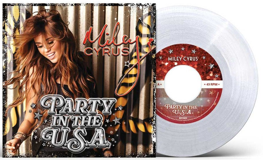 Miley Cyrus - Party In The U.S.A. (2026) (Limited Edition Clear with Glitter 7" Vinyl Single)