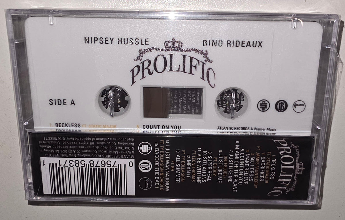 Nipsey Hussle & Bino Rideaux - Prolific (2026) (Limited Edition Cassette Tape)