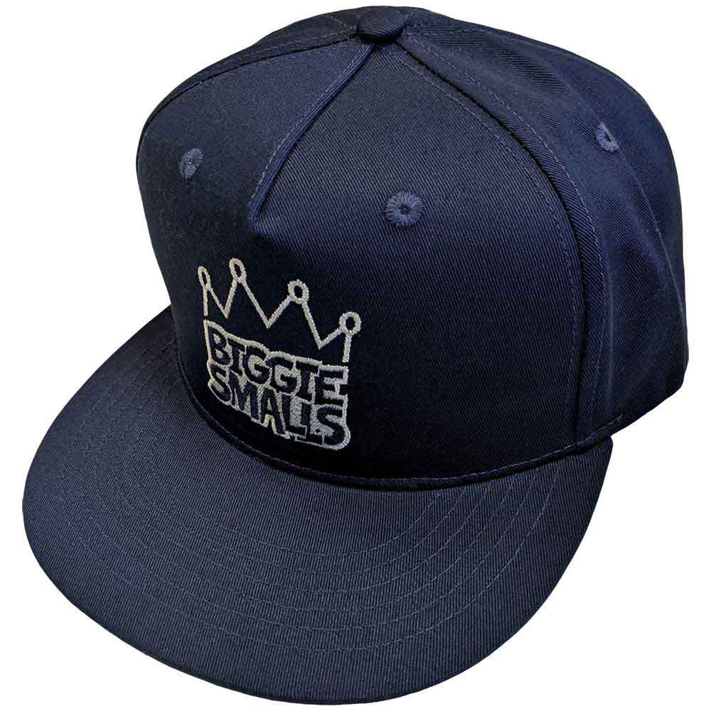 Notorious B.I.G  Biggie Smalls "Crown Logo" Unisex Navy Blue Flatbrim Snapback Cap Hat