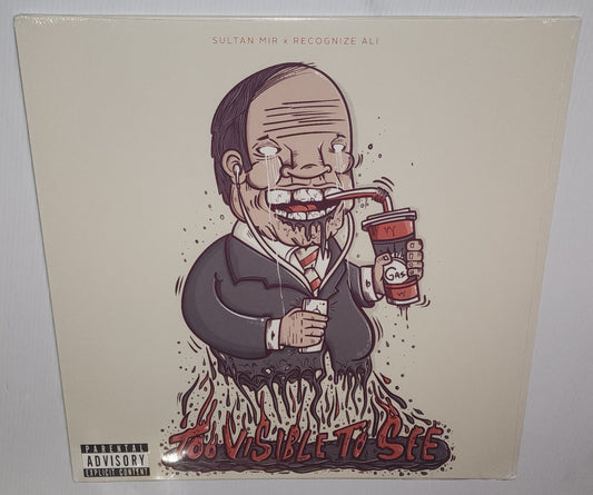 Sultan Mir & Recognize Ali – Too Visible To See (2023) (Limited Edition Cloudy Clear with Magenta and Silver Splatter Colour Vinyl LP)