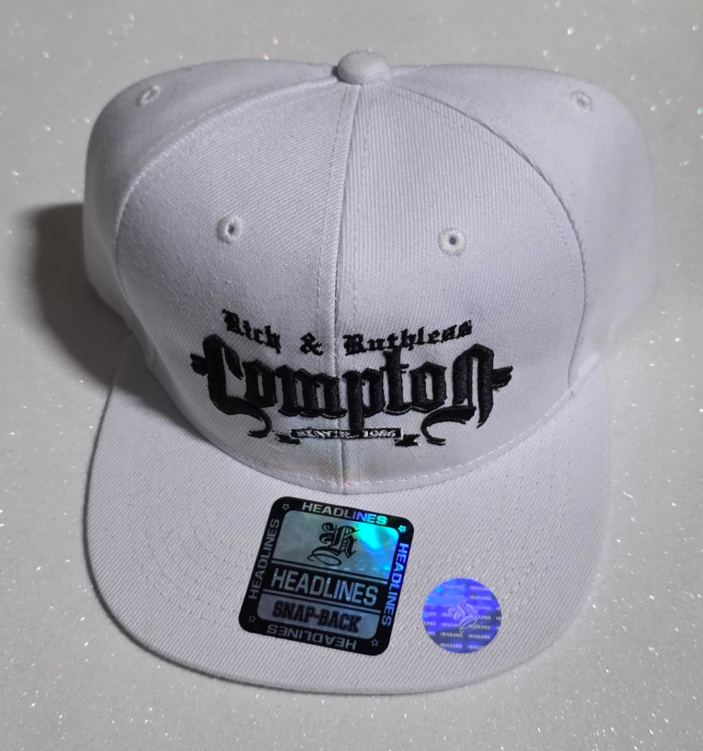 Rich & Ruthless Records Compton White Snapback Hat