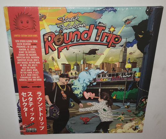 Statik Selektah – Round Trip (2023) (Limited Edition Blue & White Sky Colour Vinyl LP)