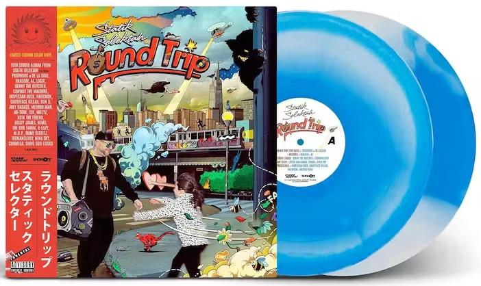 Statik Selektah – Round Trip (2023) (Limited Edition Blue & White Sky Colour Vinyl LP)
