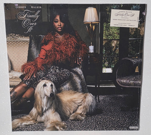Summer Walker – Finally Over It *Autographed* (2025) (Limited Edition Translucent Blue Colour Vinyl LP)