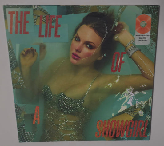 Taylor Swift – The Life Of A Showgirl (2025) (Limited Edition Orange Translucent With Gold Glitter Colour Vinyl LP)