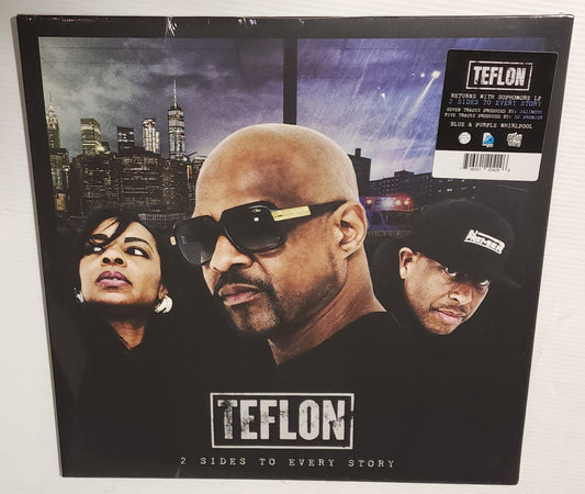 Teflon & DJ Premier - 2 Sides To Every Story (2023) (Limited Edition Blue & Purple Whirlpool Colour Vinyl LP)