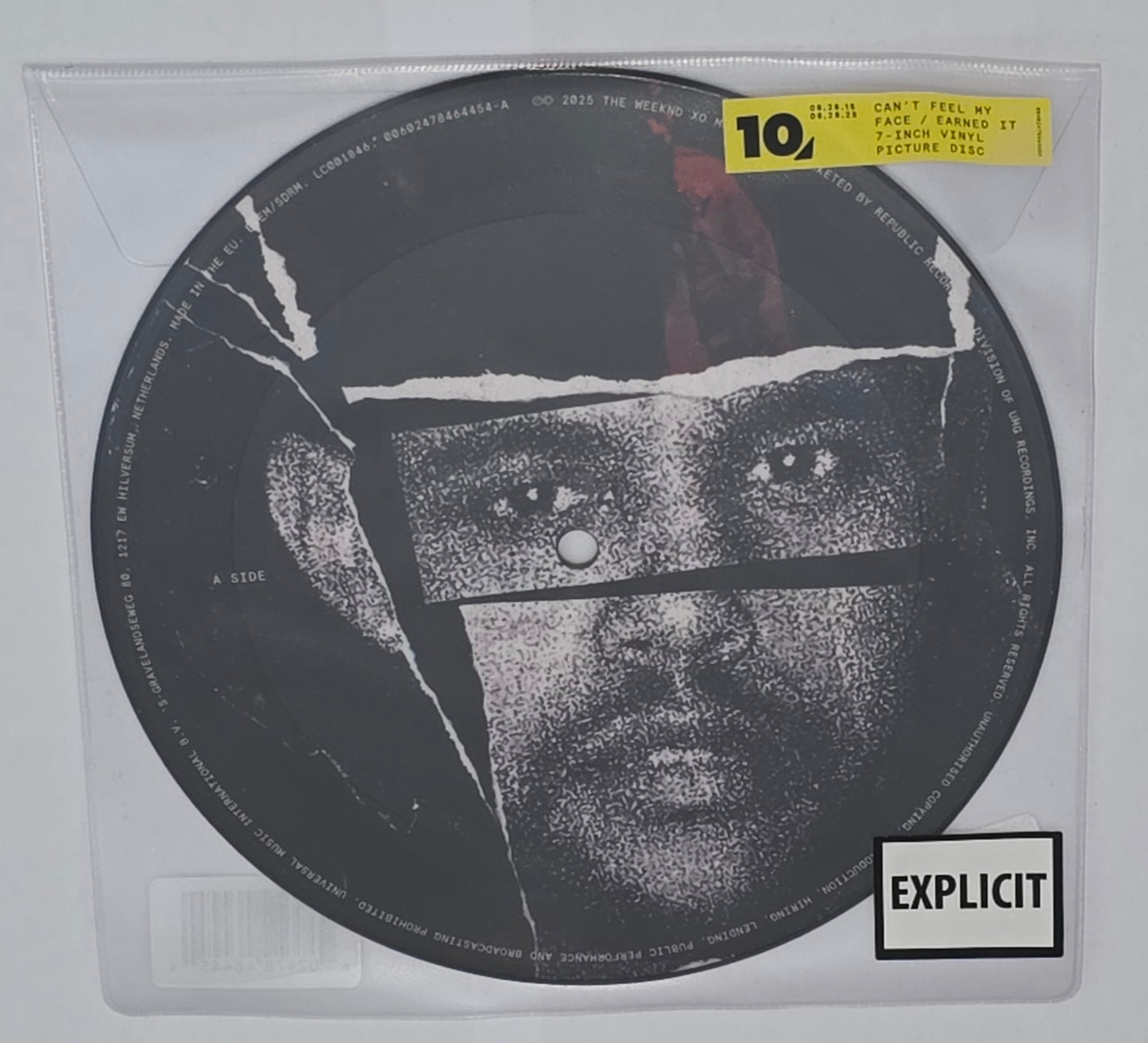The Weeknd – Can't Feel My Face / Earned It (2025) (Limited Edition 7" Picture Disc Vinyl Single)