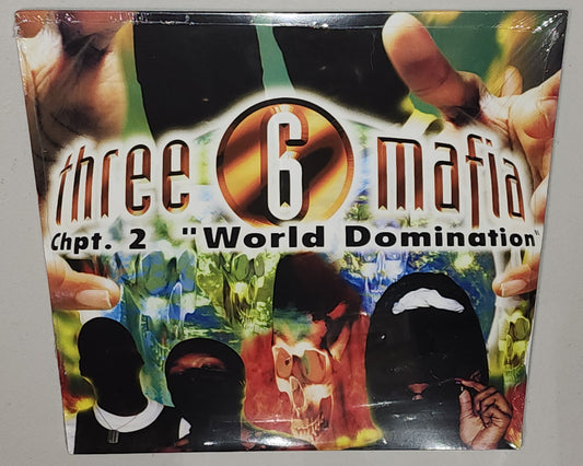 Three 6 Mafia – Chpt. 2: "World Domination" (2019 Reissue) (Limited Edition Clear w/ Green and Magenta Splatter Colour Vinyl LP)