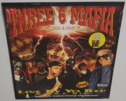 Three 6 Mafia – Live By Yo Rep (B.O.N.E. Dis) (2022) (Limited Edition Lemonade Yellow Colour Vinyl LP)