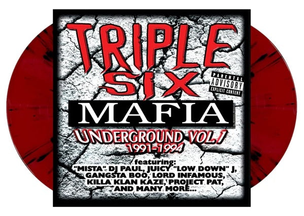 Three 6 Mafia - Underground, Vol. 1: 1991-1994 (2026 Reissue) (Limited Edition Red with Black Splash Colour Vinyl LP)
