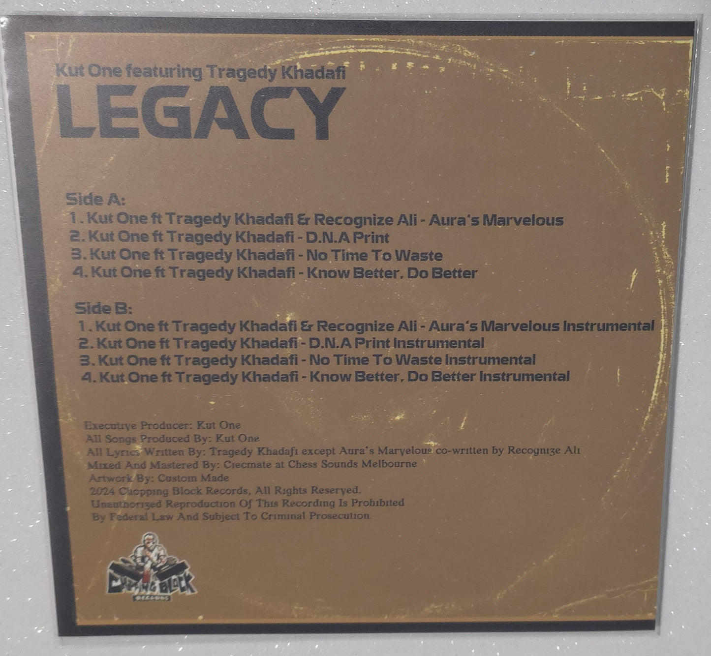 Tragedy Khadafi & DJ Kut One - Legacy (2025) (Limited Edition 10" Vinyl LP)