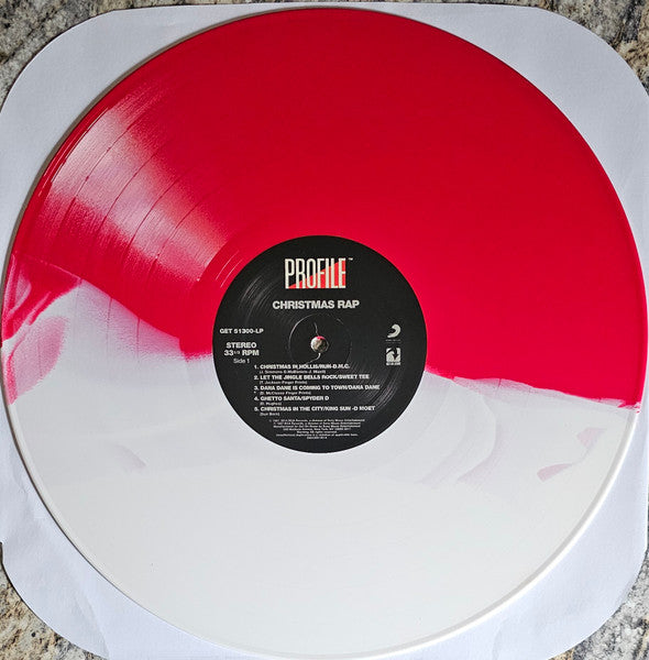 Various Artists – Christmas Rap (2023 Reissue) (Limited Edition Red & White Split Colour Vinyl LP)