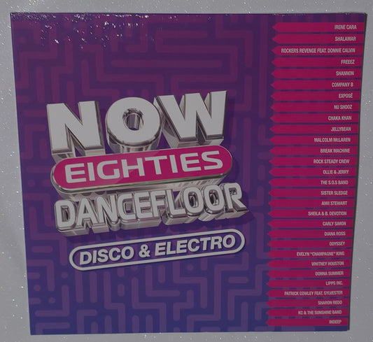 Various Artists – Now Eighties Dancefloor Disco & Electro (2023) (Limited Edition Purple & Pink Colour Vinyl LP)